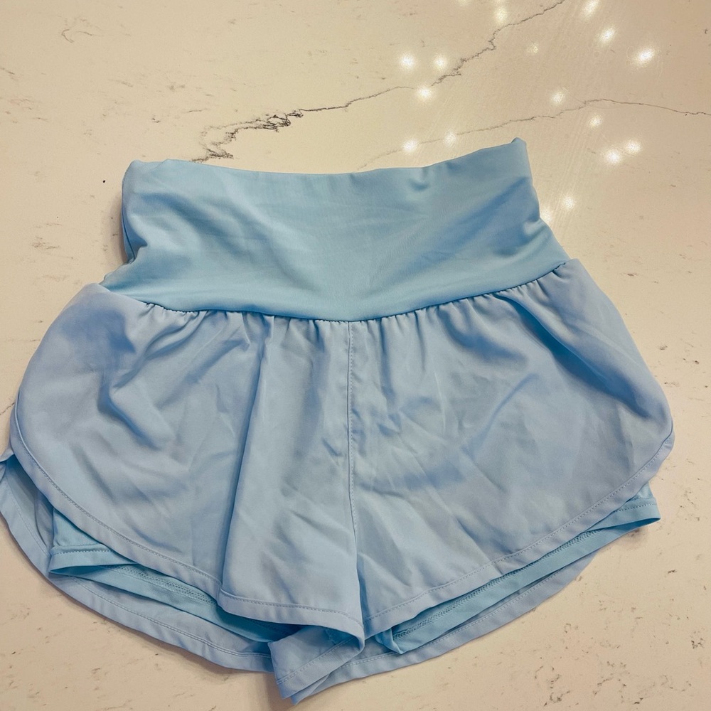 SHEIN Sky Blue High Waist Women's Shorts